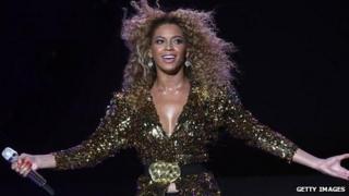 Beyonce at Glastonbury in 2011