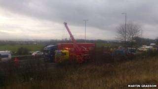 The vehicle overturned near the Shawhead flyover