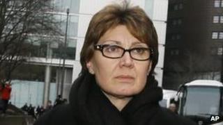 April Casburn leaves Southwark Crown Court on 10 January after her conviction