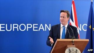 PM David Cameron in Brussels, 19 Oct 12