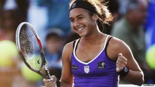 Heather Watson after winning her first match at the 2013 Australian Open