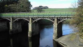 Footbridge across the River Lune