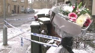 Flowers at scene of crash