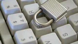 Keyboard and padlock