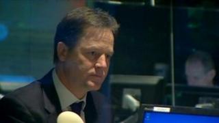 Nick Clegg on the Today programme