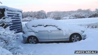 Snow in Hingham, Norfolk, by James Abdale