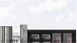 An artist impression of the new fire station