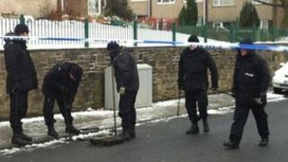 Police on Harewood Road, Oakworth