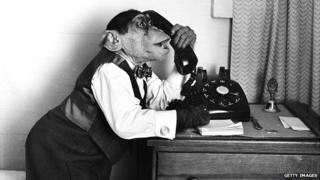 Chimp on the phone