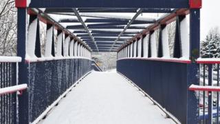 The walkway to Colchester North station