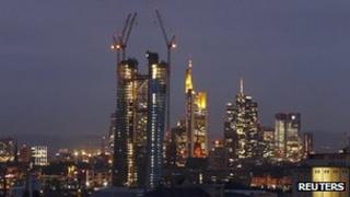 ECB headquarters under construction in Frankfurt