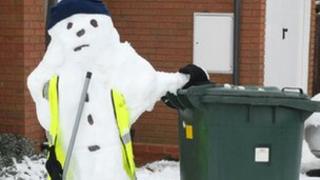 'Snow bin man' by Nathan