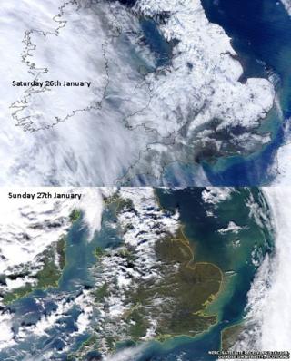 Satellite maps of UK