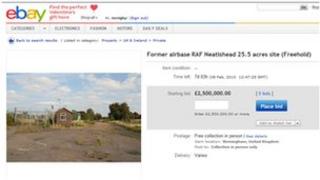 eBay page showing the advert for Neatishead radar base