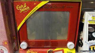 Etch A Sketch on sale in New York in March 2012 (Photo Credit: Timothy A Clary/AFP/ Getty Images)