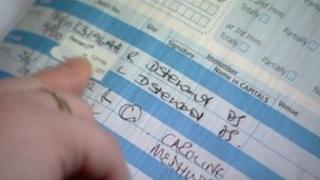 Denise Stewart's signature on vaccination record