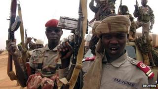 Chadian soldiers ahead of their deployment to Mali pictured in Niger - 30 January 2013