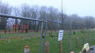 The fenced off playground