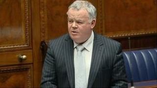 John Dallat speaking in the assembly
