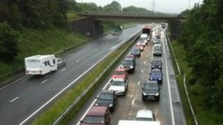 A55 near Bangor