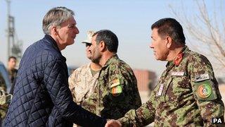 Philip Hammond meets senior Afghan