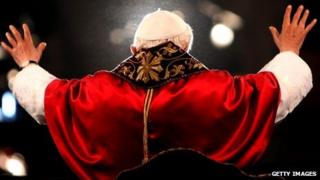 Pope Benedict's back, April 2006