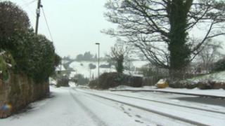 Snow in north Wales