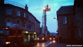 Fire crews at the scene