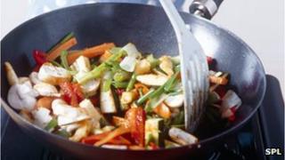 Cooking a stir fry
