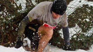 Runner taking part in the 2012 Avalanche Run
