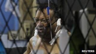 Faraz Shaukatally receives treatment for his injuries at Kalubowila hospital in Colombo, 16 February 2013