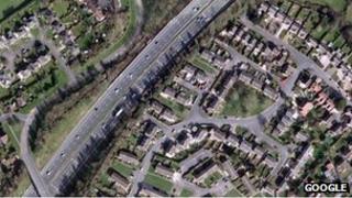 The Woodland Green estate sits alongside the M5