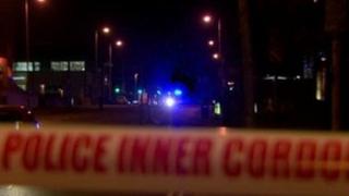 Scene of accident close to Belfast Central Station