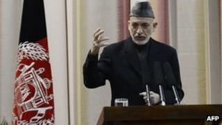 Afghan President Hamid Karzai (16 Feb)