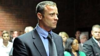 Oscar Pistorius in court, 19 February 2013