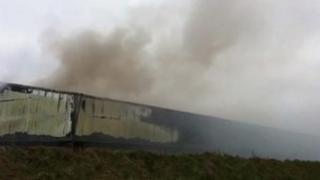 Fire at Mid UK Recycling in Ancaster