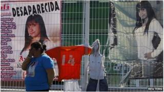 Missing person's banners in Mexico