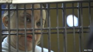 Elba Esther Gordillo after her arrest in Mexico City on 27 February