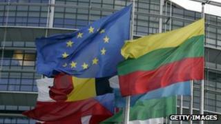 EU flags
