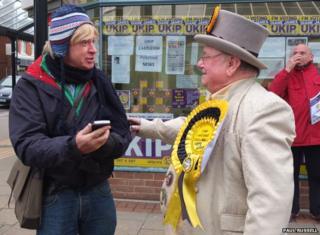 Conservative MP Michael Fabricant and the Monster Raving Loony party's Howling Laud Hope