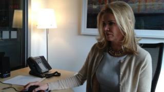 Katty Kay at her desk in Washington DC 28 February 2013