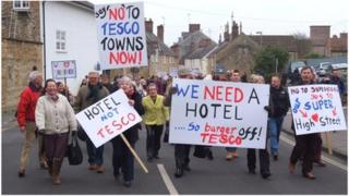 Tesco protest in Sherborne