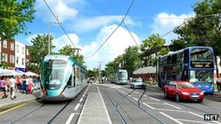 Artist's impression of Clifton tram