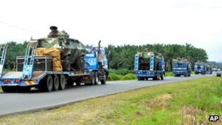 Military vehicles in Sabah, Malaysia (4 March 2013)