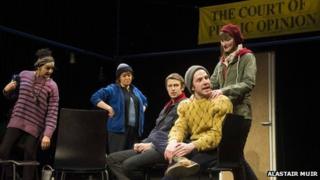 Meera Syal (Jen), Susan Brown (Joan), Ben Dilloway (Tom), Damien Molony (Ray) and Laura Elphinstone (Kelly)