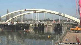 Walton Bridge construction - March 2013