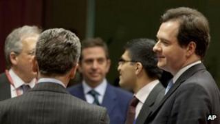 George Osborne meets other European finance ministers