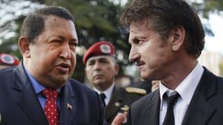 Hugo Chavez and Sean Penn