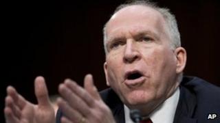 CIA Director nominee John Brennan testifies on Capitol Hill in Washington, 7 February 2013