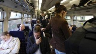 Passengers on train in 2010